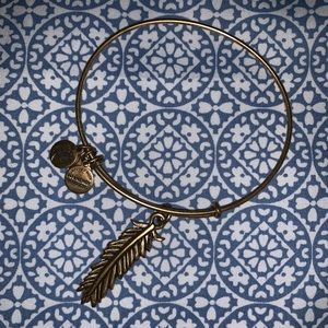 Alex and Ani: feather bracket GOLD